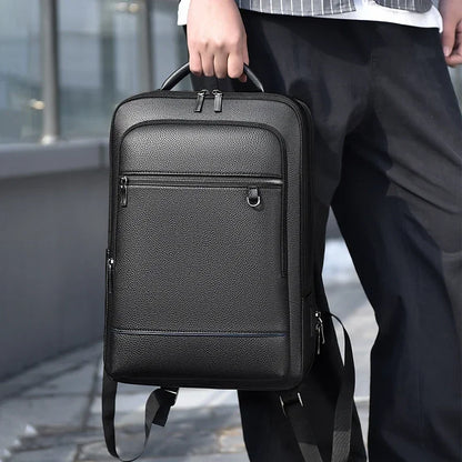 Executive Rucksack Männer PU Leder Satchel USB Lade Aktentasche Büro Reise Laptop Büro Business Schulter Rucksack Männlich