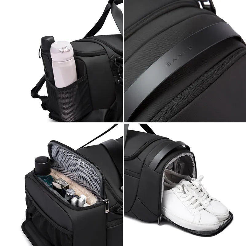 BANGE Sporttaschen Männer Gym Taschen Für Fitness Training Im Freien Wasserdichte Sporttasche Trocken Nass Trennung Taschen Sac De Reisetasche
