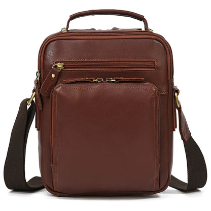 Newsbirds Leder-Umhängetasche, Vintage-Stil, Umhängetasche, Bücher, Schultasche für Männer, männlich, tägliche Umhängetasche, Crazy Horse Skin