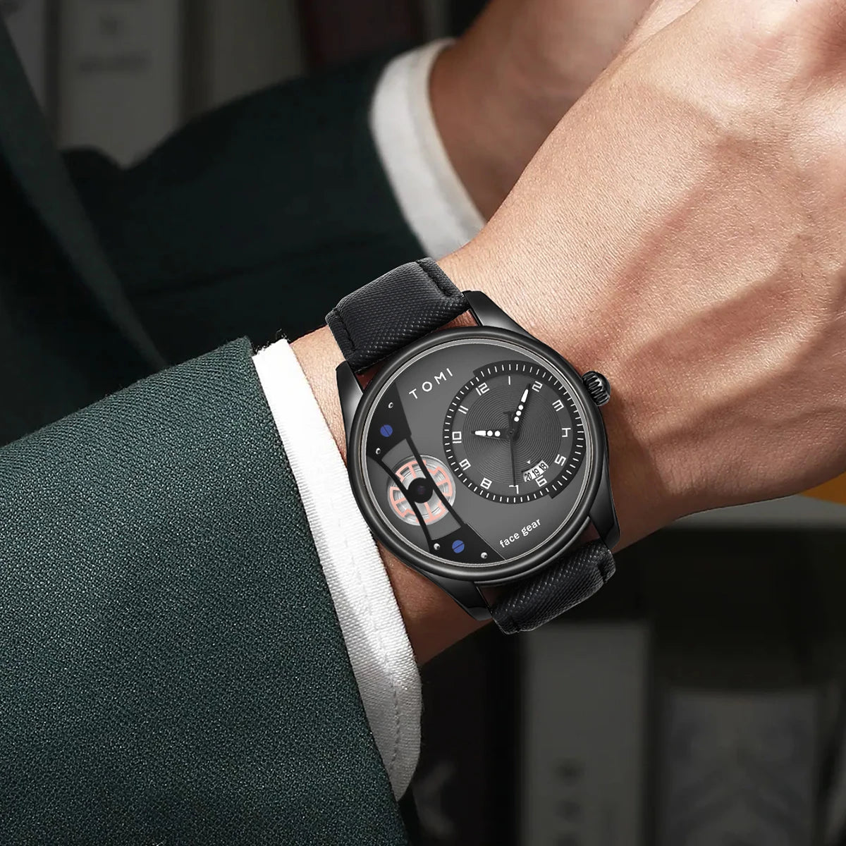 TOMI Set Geschenkbox für Herren, minimalistische Business-Quarzuhr, luxuriöse, vielseitige, abnehmbare Uhr mit Doppelarmband, Festival-Geschenk