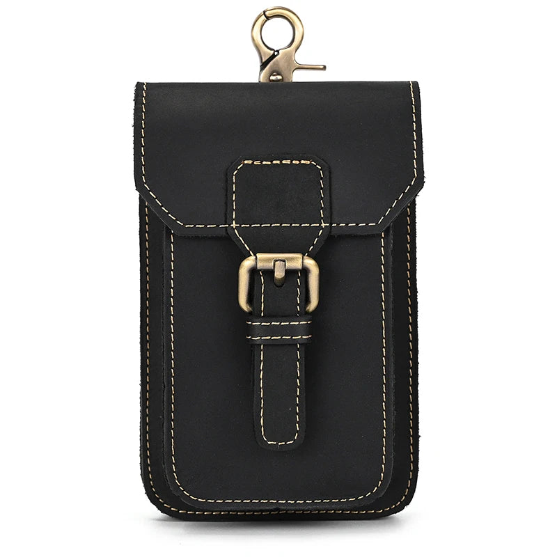 Leder Taille Tasche Auf Gürtel Handy Tasche Gürtel Tasche Leder Handy Tasche Fanny Pack Sommer Mini Taille Tasche Männer männlichen