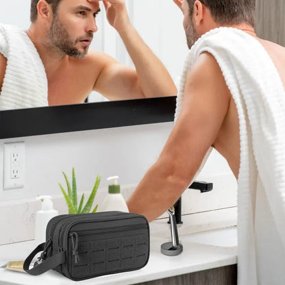 Kulturbeutel für Männer, Hygienetasche, Herren-Rasierset, Reise-Duschtasche, Taillenrucksack, Werkzeug, Molle-Beutel, kleine Dopp-Kit-Gürteltasche