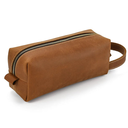 Echtes Rindsleder Drop Kits Echtes Leder Herren Damen Clutch Geldbörse Kuh Leder Aufbewahrungstasche Kulturbeutel Reisetasche Taschen für Kosmetik