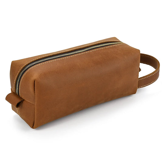 Echtes Rindsleder Drop Kits Echtes Leder Herren Damen Clutch Geldbörse Kuh Leder Aufbewahrungstasche Kulturbeutel Reisetasche Taschen für Kosmetik