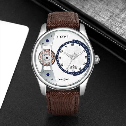 TOMI Set Geschenkbox für Herren, minimalistische Business-Quarzuhr, luxuriöse, vielseitige, abnehmbare Uhr mit Doppelarmband, Festival-Geschenk
