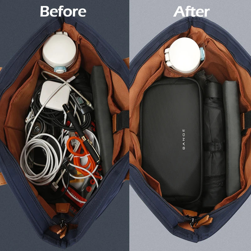BANGE Neue Unisex-Handtasche aus leichtem, wasserdichtem, digitalem USB-Kabel, Aufbewahrungshandtasche aus Polyester, Elektronik-Reisetasche, Organizer für Kabeletui