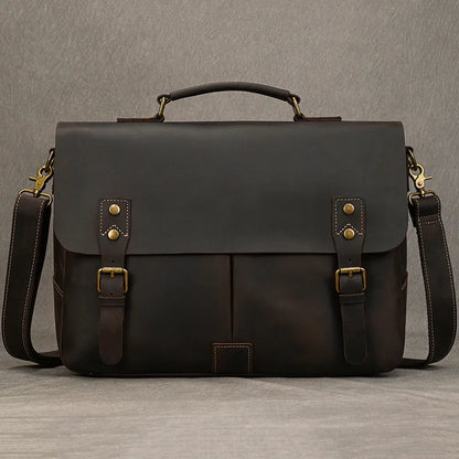 Newsbirds Rindsleder männer Aktentasche Aus Echtem Leder A4 Datei Dokument Handtasche Männlichen Laptop Schulter Tasche Business Computer Tasche
