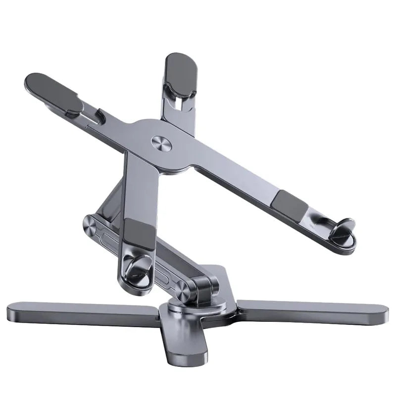 Faltbarer Laptopständer 360° ° Rotation Notebook Tisch Aluminium Legierung Halter Tragbare Buch Tablet Halterung mit Wärmeableitung