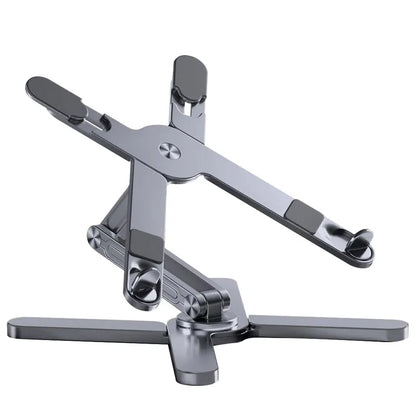 Faltbarer Laptopständer 360° ° Rotation Notebook Tisch Aluminium Legierung Halter Tragbare Buch Tablet Halterung mit Wärmeableitung