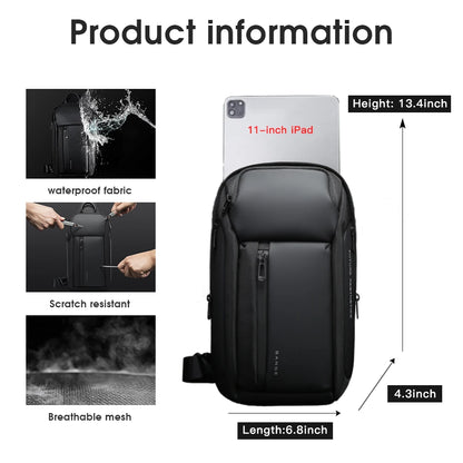 Bange Neue Oxford Mode Wasserdichte Brusttasche Umhängetasche Herrenmodelle Herren Brusttasche Freizeit Schultertasche Große Kapazität