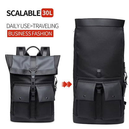 Bange Casual Männer Anti-Diebstahl-Rucksack 15,6 Zoll multifunktionale wasserdichte Rucksäcke tägliche Reisetasche Schulrucksack mit Gürtel