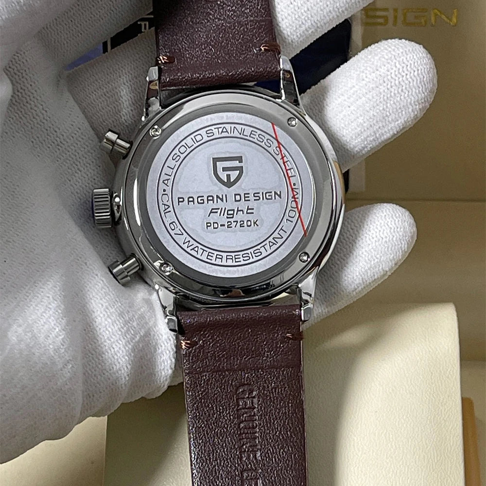 PAGANI DESIGN Neue Männer Uhren Multi zeitzone Quarz Business uhr Auto Datum Männer Uhren Japan Movt Uhr Männer Chronograph Geschenk