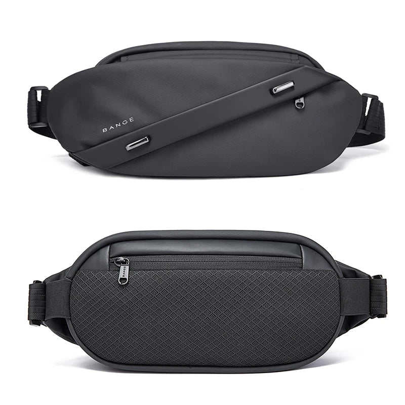 BANGE Große Kapazität Wasserdichte Multifunktions Umhängetasche Männer Schulter Tasche Männlichen Sling Brust Taschen Für Taille Gürtel Passenden