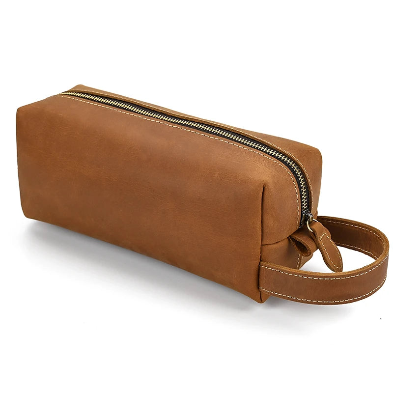 Echtes Rindsleder Drop Kits Echtes Leder Herren Damen Clutch Geldbörse Kuh Leder Aufbewahrungstasche Kulturbeutel Reisetasche Taschen für Kosmetik