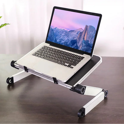 Tragbarer Klapphalter aus Aluminiumlegierung, Laptop-Ständer, Schreibtisch, Bett, Tischständer, Notebook-Computer, rutschfeste Halterung für 11–17 Zoll
