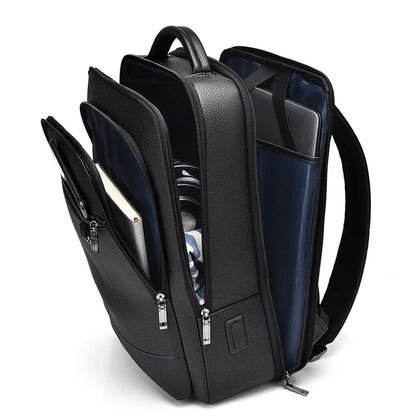 Executive Rucksack Männer PU Leder Satchel USB Lade Aktentasche Büro Reise Laptop Büro Business Schulter Rucksack Männlich