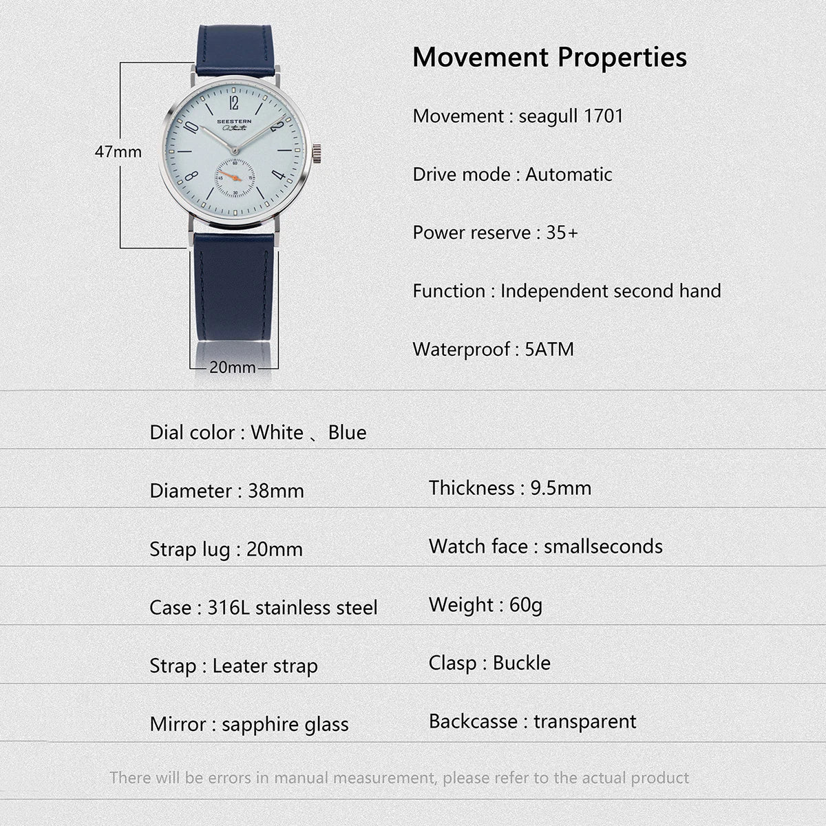 SEESTERN 2024 Neue Männer Uhr Automatische Business Armbanduhren ST1701 Bewegung Ultra Dünne Uhr Top Marke Luxus Mode Lässig