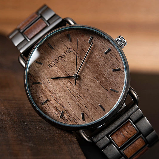 BOBO VOGEL Uhr Männer Zebra Holz Luxus Marke montre homme Quarz Armbanduhren Männlich Uhr Einfache Ultra-dünne Uhren für mann